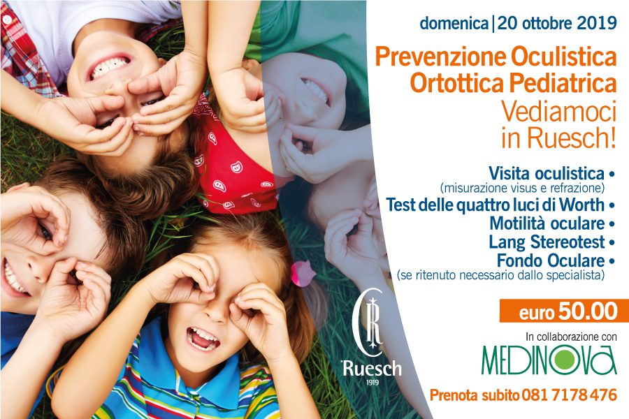 Prevenzione Oculistica Ortottica Pediatrica [dai 3 > 14 anni]