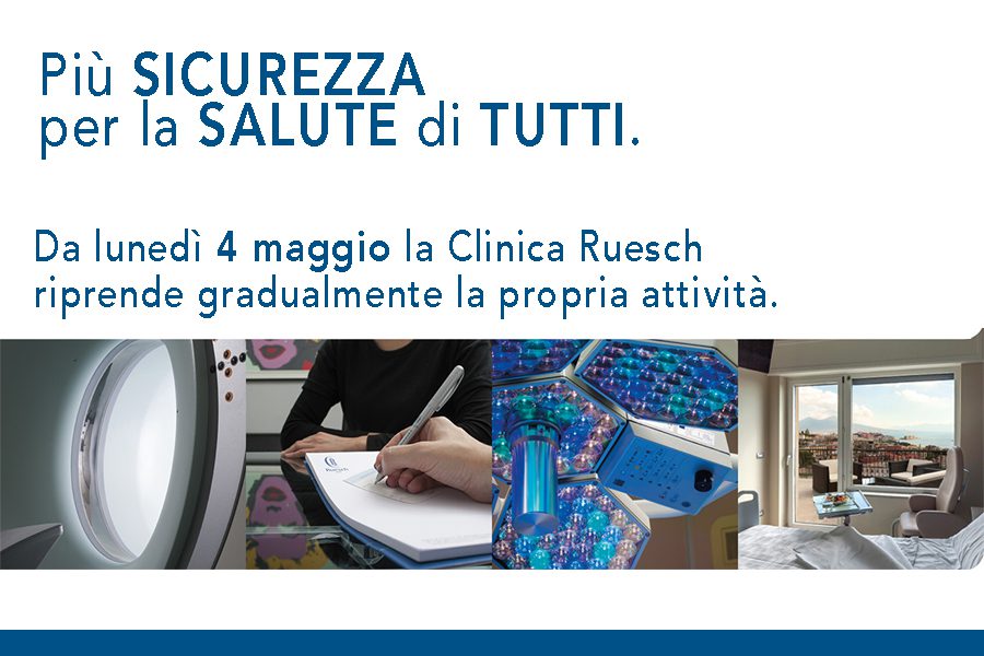 Da lunedì 4 maggio la Clinica Ruesch riprende gradualmente la sua attività